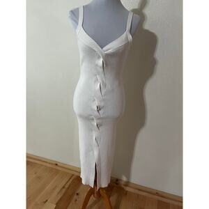 Naadam Naia Cashmere Rib Twist Sweater Dress NEW WOMENS SMALL